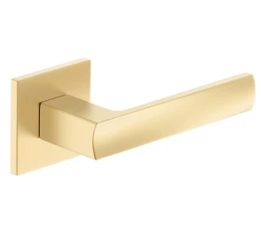 Türgriff mit quadratischer Rosette Metal-Bud Ibiza / Euforia Fit - Messing Matt