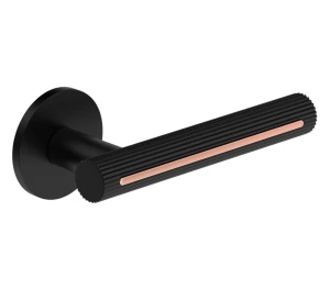 Türdrücker Metal-Bud Eleganza / Elegant Schwarz Matt mit Kupfereinlage