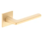 Türdrücker mit quadratischer Rosette Metal-Bud Rumba Fit - Messing Matt (1) (1) (1)