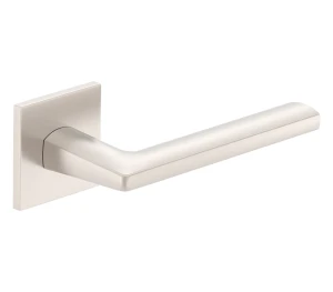 Türdrücker mit quadratischer Rosette Metal-Bud Rumba Fit - Messing Matt (1) (1) (1) (1)