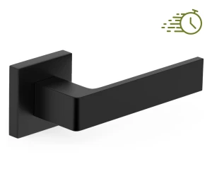 Türgriff mit quadratischer Rosette Metal-Bud Rumba K - Schwarz Matt